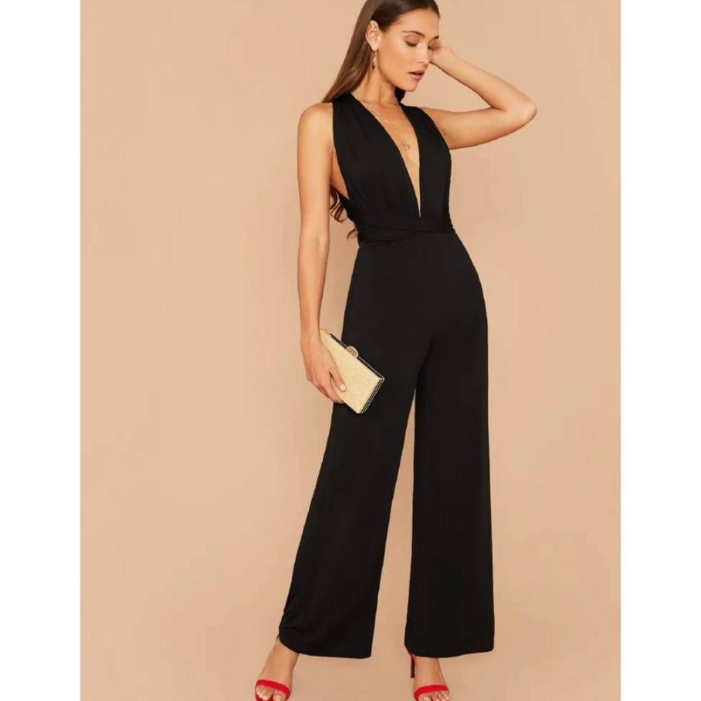 NWOT SHEIN Black Multi-way Jumpsuit